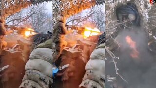 Bipod-mounted DShK 12.7×108mm heavy machine gun in Ukrainian service
