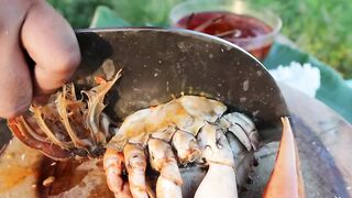 Outdoor cooking_Female mud crab worth 2100 Pesos Mukbang (HD).mp4