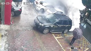 Incredible moment caughon CCTV Camera????