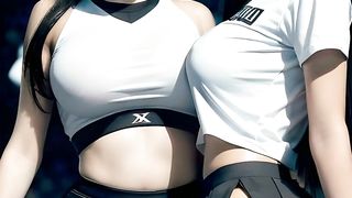 [ AI ART 4K ] Cheerleaders (twin girls) LOOKBOOK