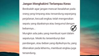 Jangan Menghakimi Terlampau Keras