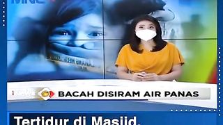 Bocah di siram air panas