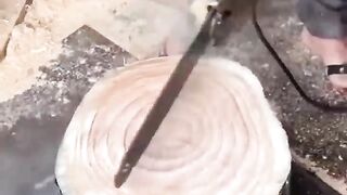 Wood-carving art-chainsaw carved chair????????