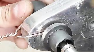 Here's an easy way to cut a strobe in foam plastic under a pipe