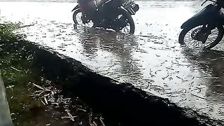 Rain the road