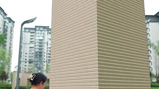 This is incredible tower emplodes