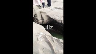 port queen beach in sukabumi which is very beautiful