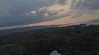 Enjoy the sunset over the mountains