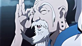 This is the moment when Netero come to the chimera ant base with Zeno riding the Nen Dragon