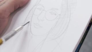 drawing on the train