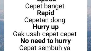 CEPAT versi Bahasa Inggris