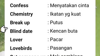 Istilah Asmara dalam bahasa Inggris