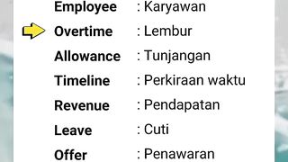 Istilah Umum dalam dunia kerja