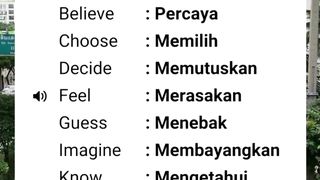 Kata Kata Kerja Sehari Hari