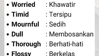 Kata Sifat Bahasa Inggris