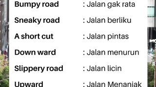 Kosa Kata tentang Jalan