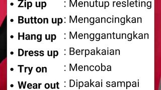 Kosakata seputar Fasion