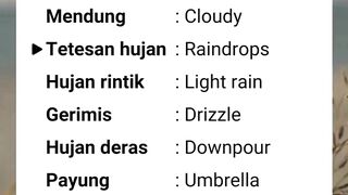 Kosakata Seputar Hujan