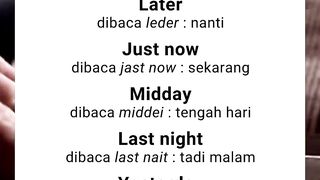 Kosakata Waktu dan cara bacanya