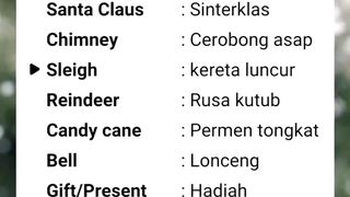 Kosakata yang indentik saat Natal