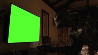 Venom Licking TV Screen (Green Screen)