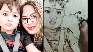 Pyrography Mother and daughter Part 2