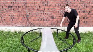 Plastic Wrap Trampoline? ????