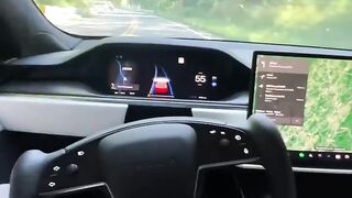 DRIVING WITH NO HANDS | TESLA CAR