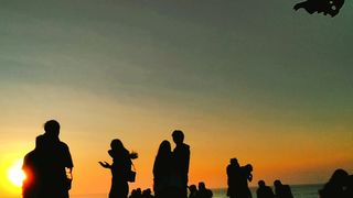SUNSET IN BALANGAN BEACH BALI INDONESIA