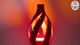 Table lamp making || Plastic bottle Corner Flower vase || Lighting lamp making