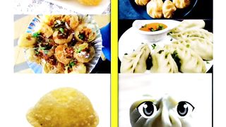 PANI PURI VS MOMOS LL #SHORTS