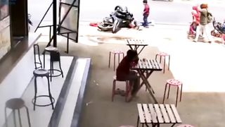 Accident caught on CCTV