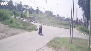 CCTV footage of the fatal accident