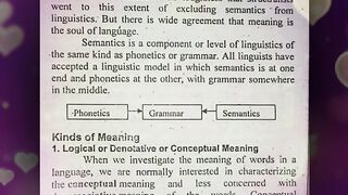 Semantics ,kinds of meaning , semantic roles