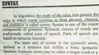 Syntax