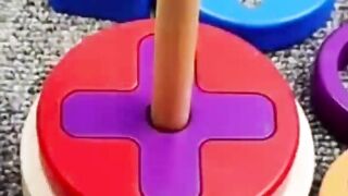 Learn shapes with wooden toy