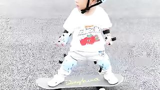 The little master of skateboarding!