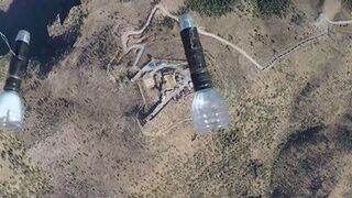 Moment Russian soldier catches and throws away Ukrainian 'drone bombs'