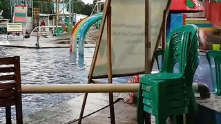 Warm swimming pool
