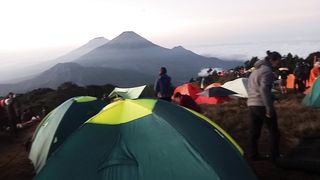 camping on Mount Prau