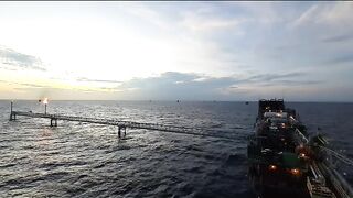view of offshore oil drilling