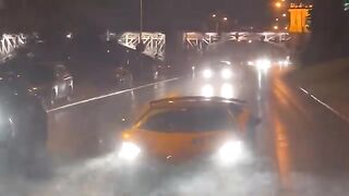 GINTANI Aventador SVJ Spitting Flames! | Tunnel Run in Warsaw