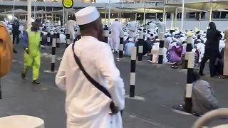 Masjid ul haram outside area before Magrib prayer