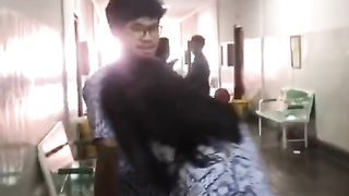hug prank with school friends