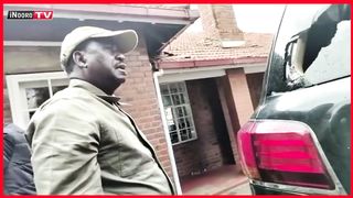 Azimio leader Raila Odinga's security vehicle came under a hail of bullets