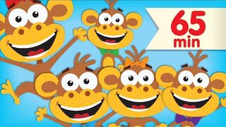 Five Little Monkeys | + More Super Simple Songs & Nursery Rhymes 1 HOUR