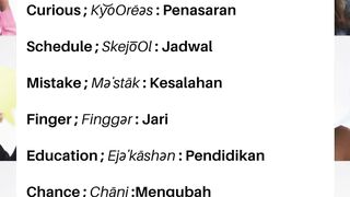 Vocabulari dan Pengucapan