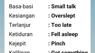 Vocabulary wajib diketahui