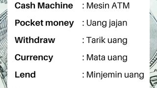 Vocabulary tentang uang