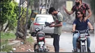 Hit and run prank video.